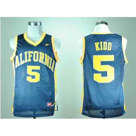 California Golden Bears Jason Kidd 5 College Basketball Jersey  Navy Blue